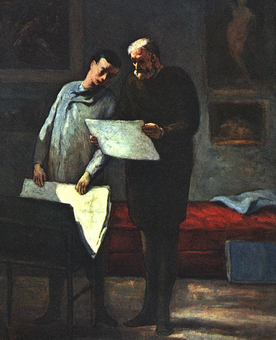 Honore  Daumier Advice to a Young Artist oil painting image